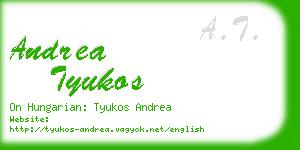 andrea tyukos business card